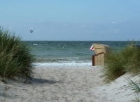 Dhne mit Kite-Surfer